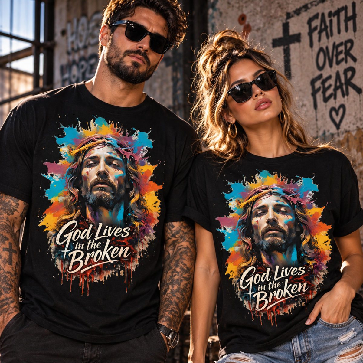 God Lives in the Broken - Unisex t-shirt