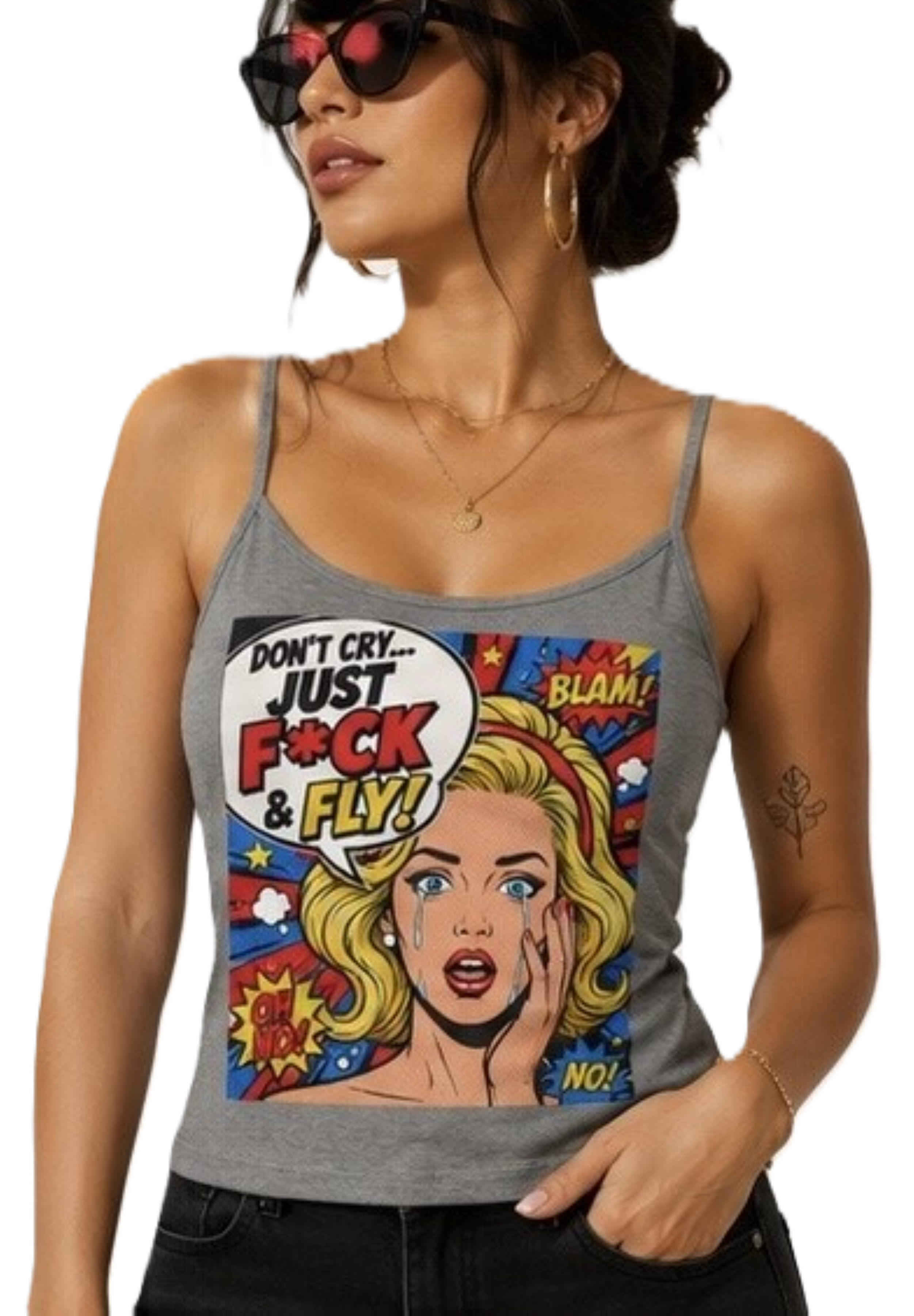 Don't Cry Just F@ck & Fly - Tank Top