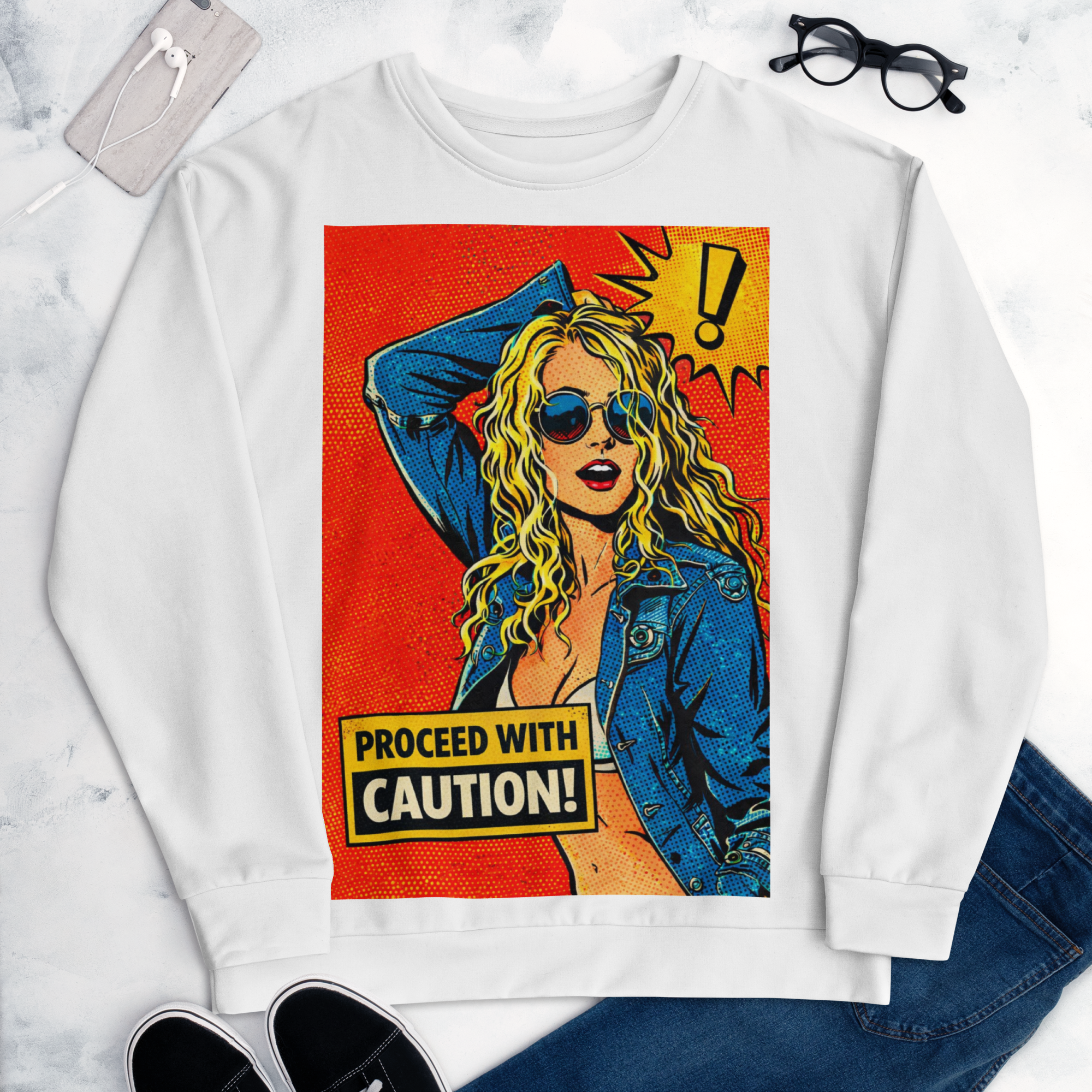 Proceed with caution, Unisex Sweatshirt