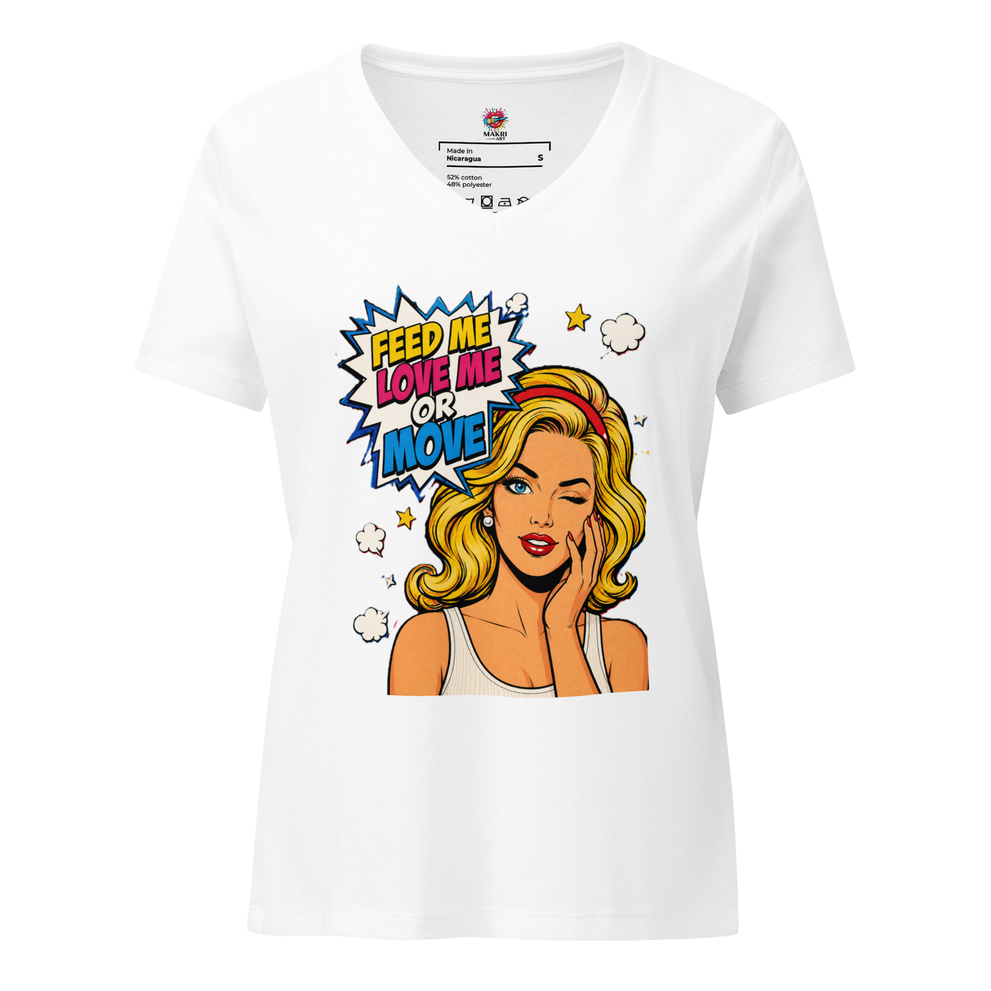 Feed Me Love Me or Move - V-Neck T-Shirt